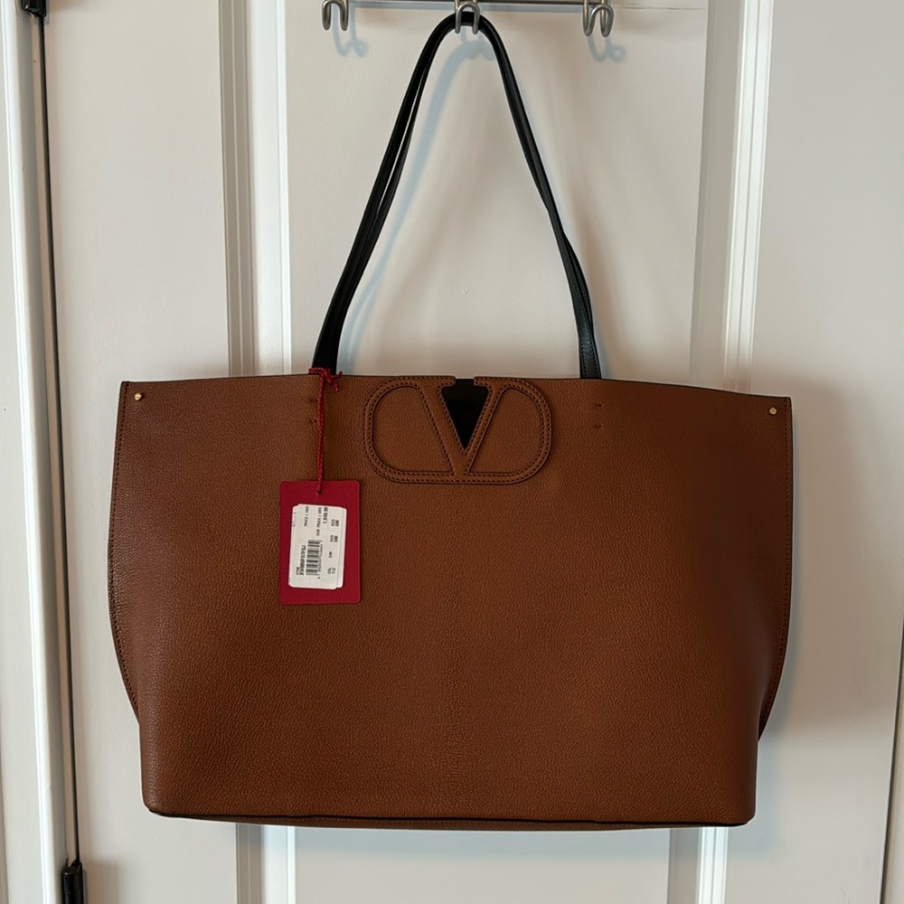 Valentino never worn with tags caramel brown tote